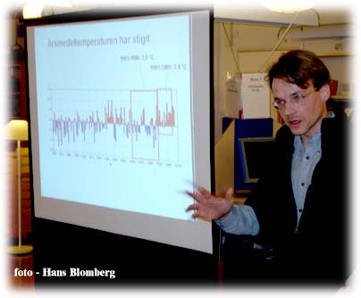 Prof. Markku Rummukainen frelser om klimatet - foto Hans Blomberg